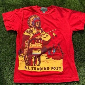 Vintage Rare Ralph Lauren
Country Double RL Graphic Tee Native American